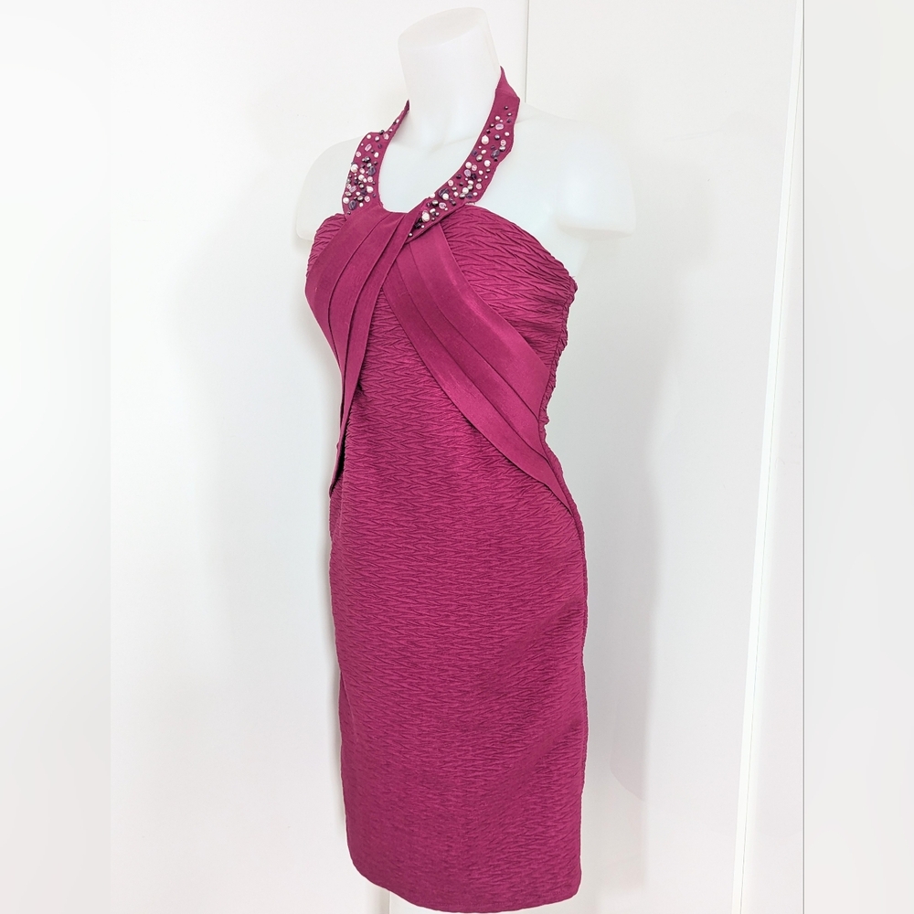 ROMEO & JULIET COUTURE NWT Roseberry Bodycon Halter Dress W/Gemstone Accents; M